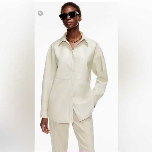 Artizia Babaton vegan leather shirt jacket - Picture 1 of 5